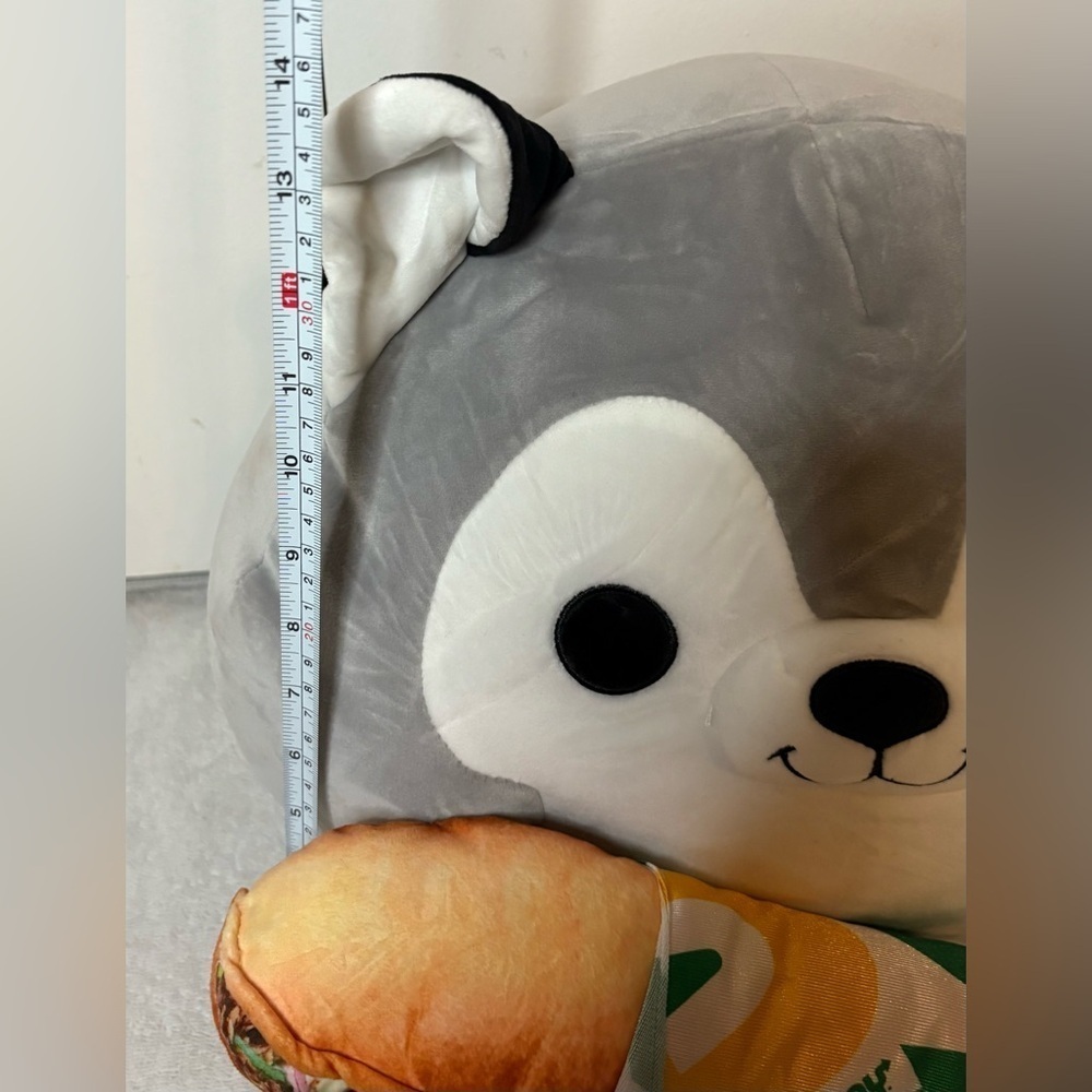 Snackles Snackles (Subway Sandwich) Husky Dog Super Sized 14 inch (Nigel) Plush - Picture 5 of 5